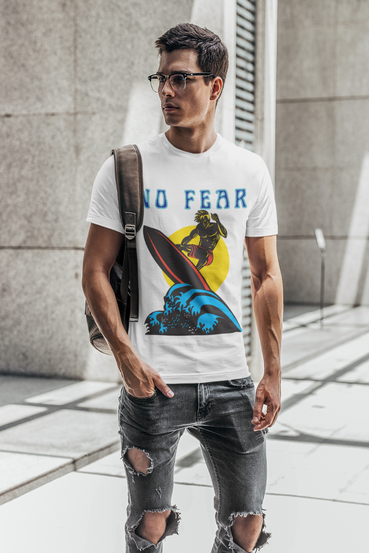 No Fear Lone Surfer Heavyweight Tee