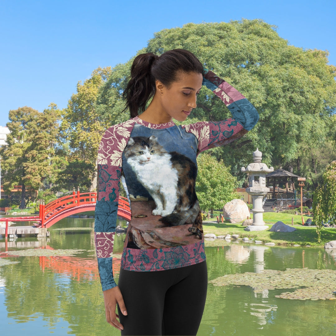 Odd Couple Brocade Patchwork Rash Guard