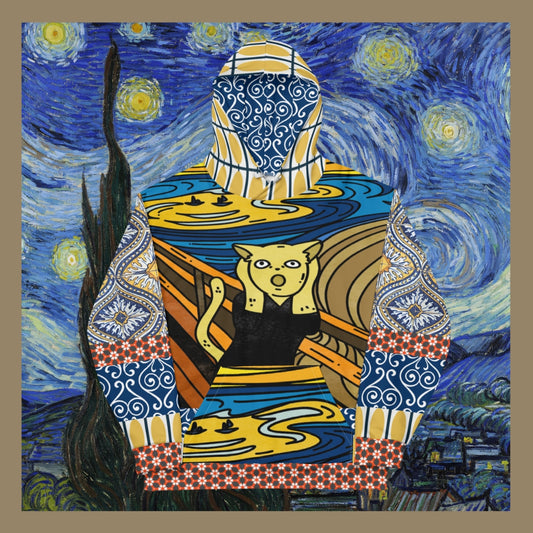 Scaredy-Cat Sudadera con capucha unisex azul mediterráneo azulejo