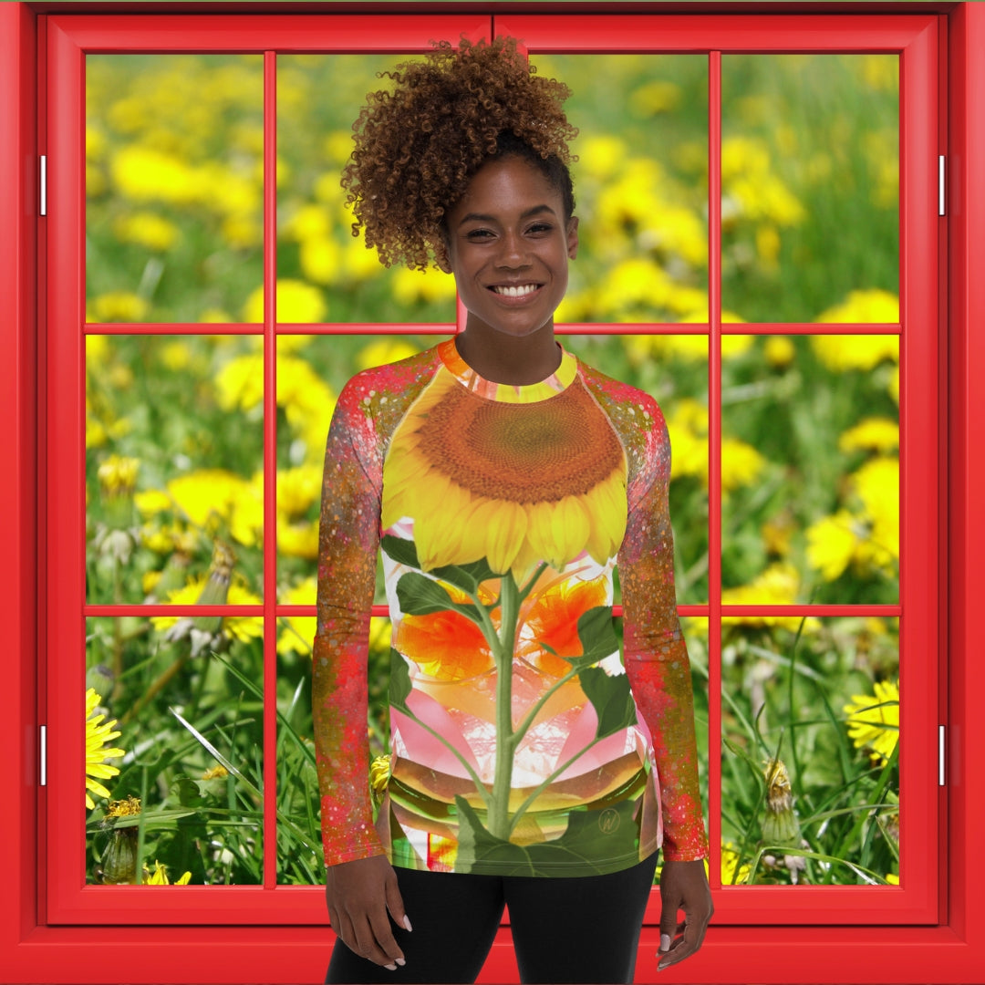 Sunflowery Day Rash Guard