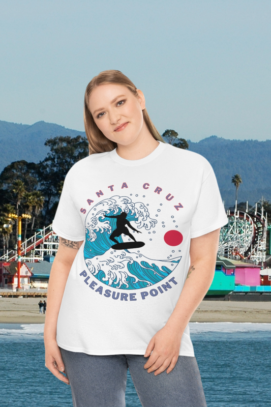 Camiseta de peso pesado Surf Pleasure Point Santa Cruz