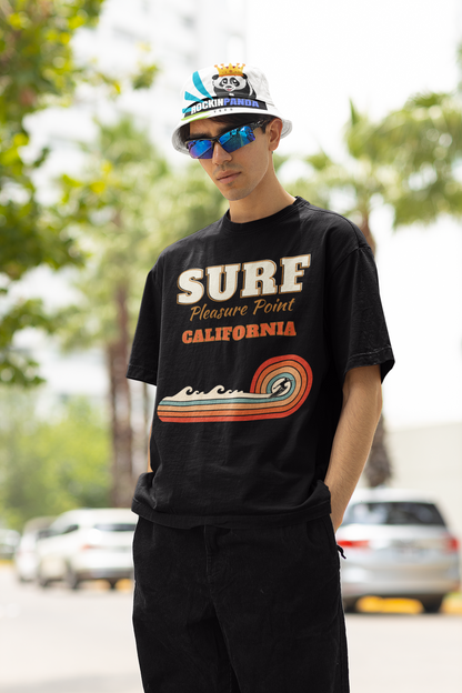 Surf Pleasure Point Vintage Rainbow Stripe Heavyweight Tee