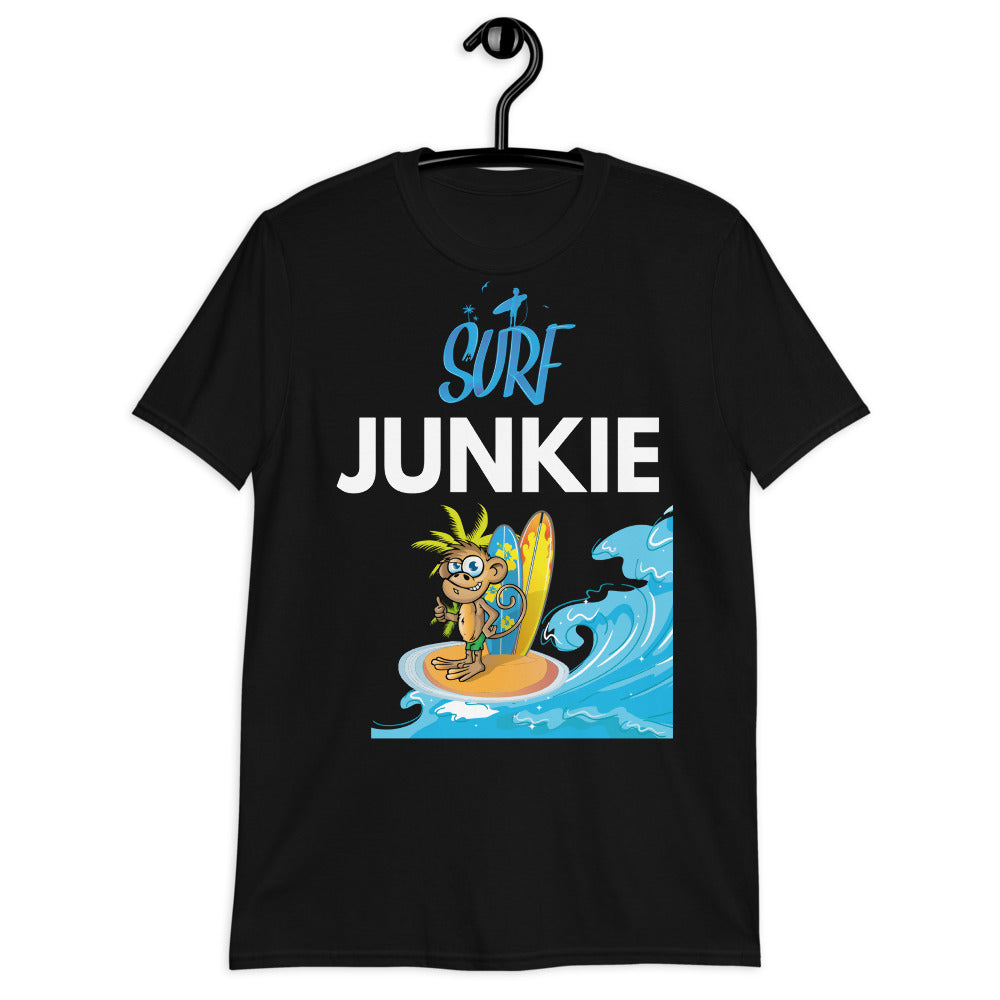 Surf Junkie Monkey Short Sleeve Unisex Softstyle Tee