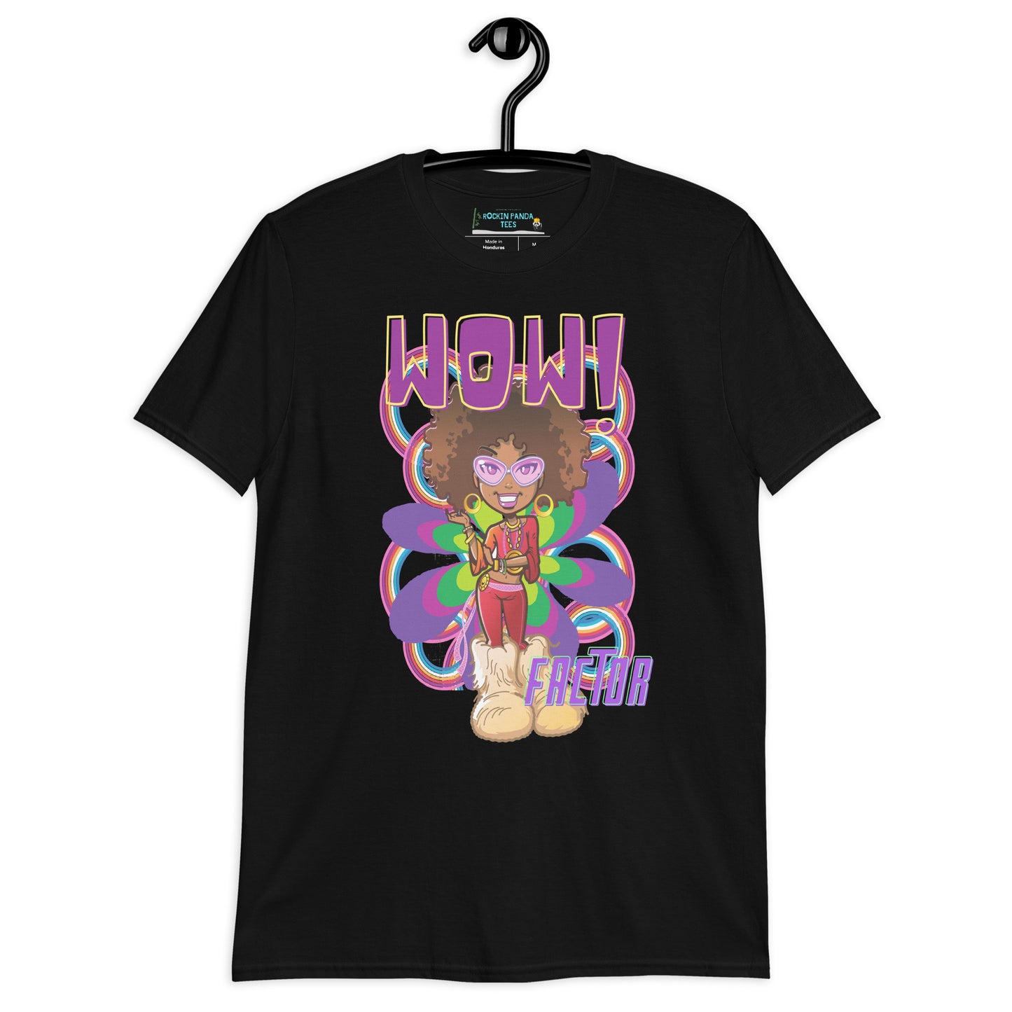 Wow Factor Groovy Black Girl in Boots Short-Sleeve Unisex Softstyle Tee