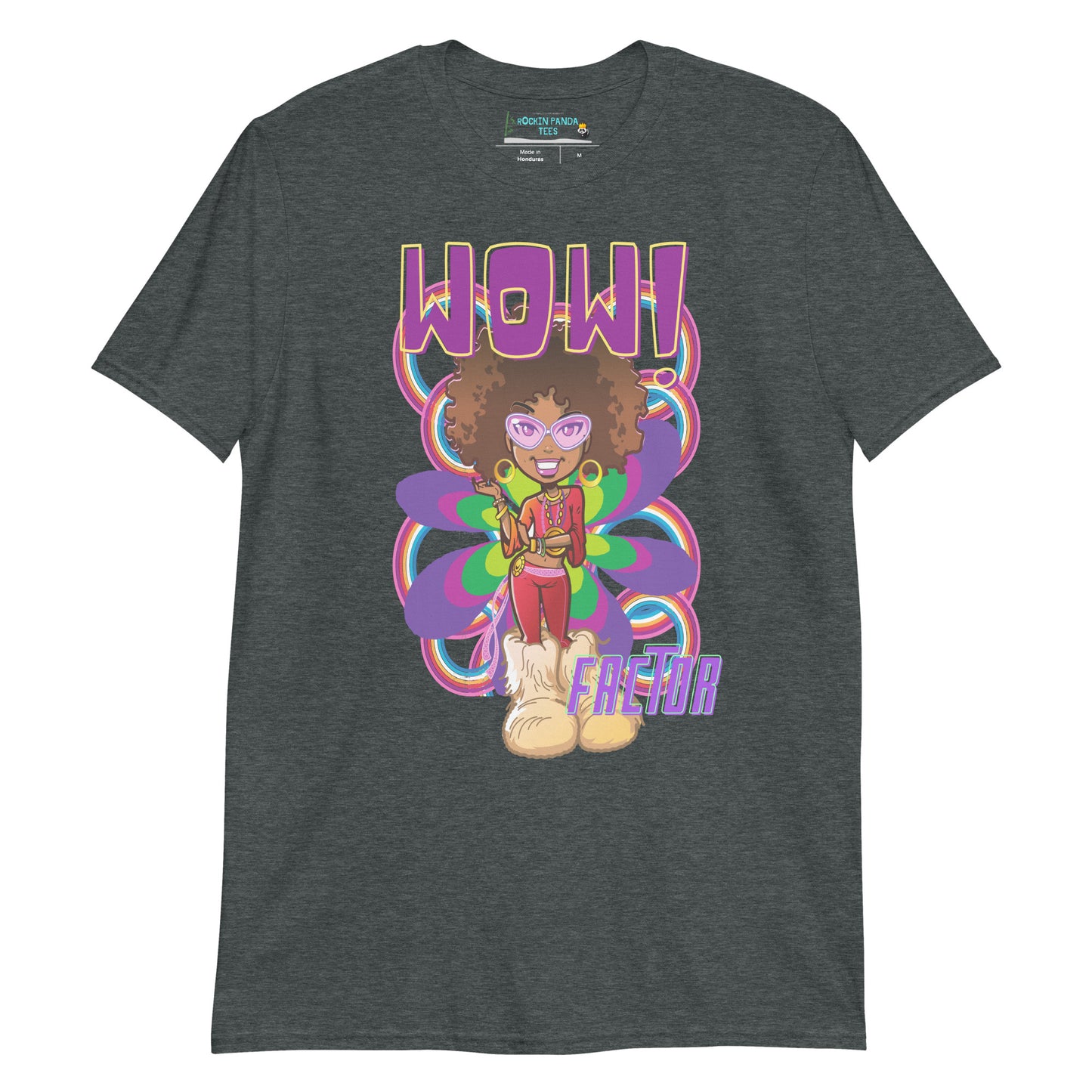 Wow Factor Groovy Black Girl in Boots Short-Sleeve Unisex Softstyle Tee