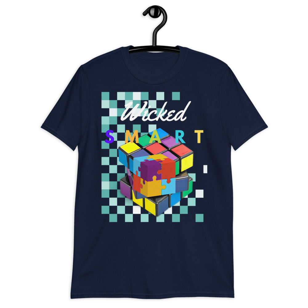 Wicked Smart 3-D Puzzle Cube camiseta unisex de manga corta Softstyle