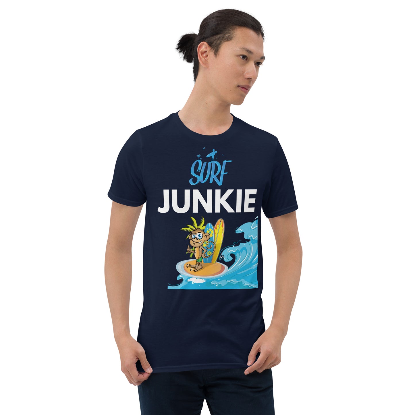 Surf Junkie Monkey Short Sleeve Unisex Softstyle Tee