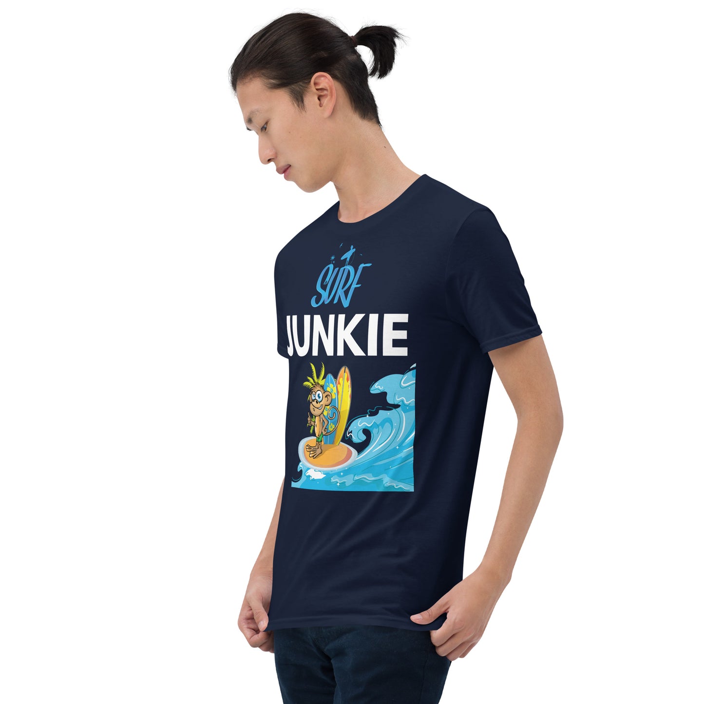 Surf Junkie Monkey Short Sleeve Unisex Softstyle Tee