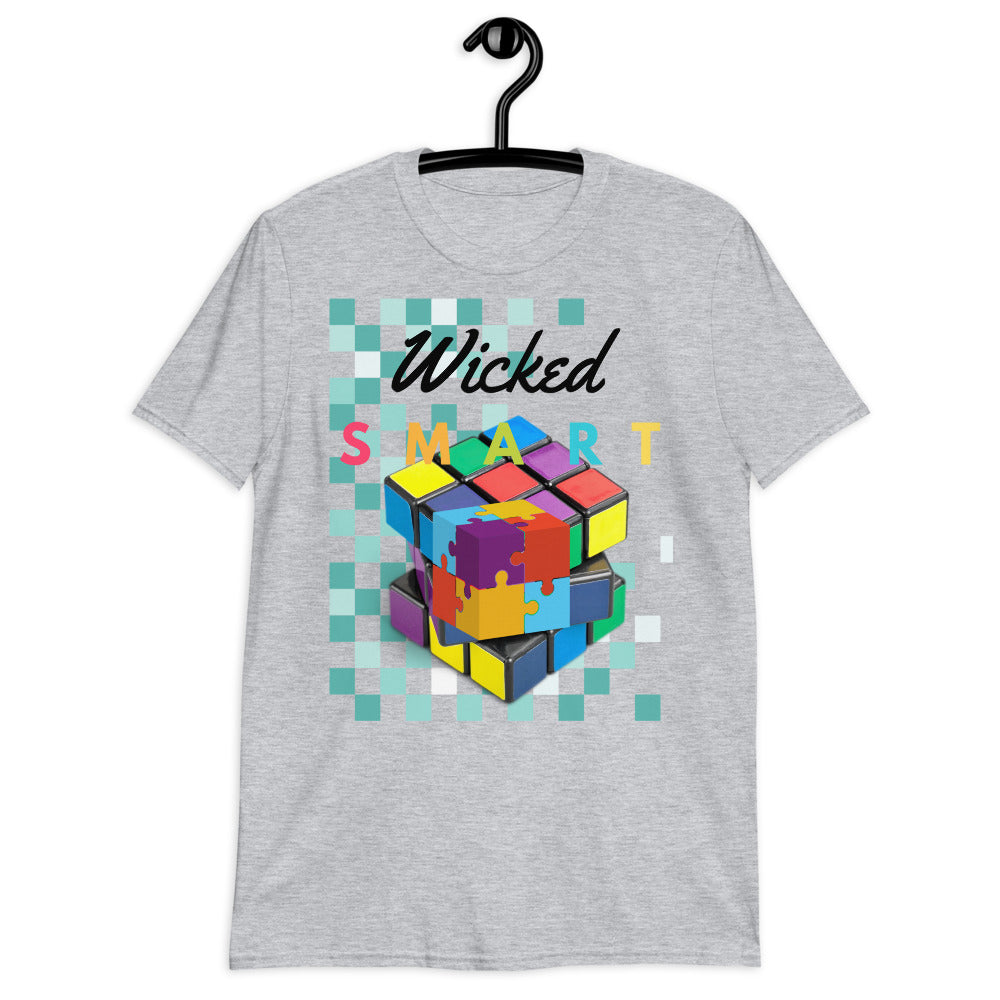 Wicked Smart 3-D Puzzle Cube camiseta unisex de manga corta Softstyle