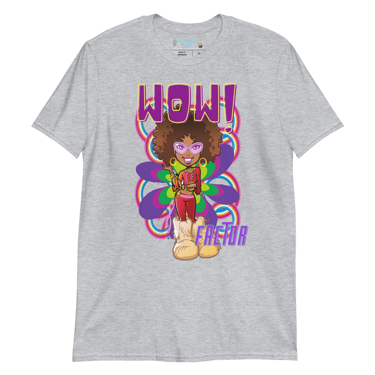 Wow Factor Groovy Black Girl in Boots camiseta unisex de manga corta Softstyle