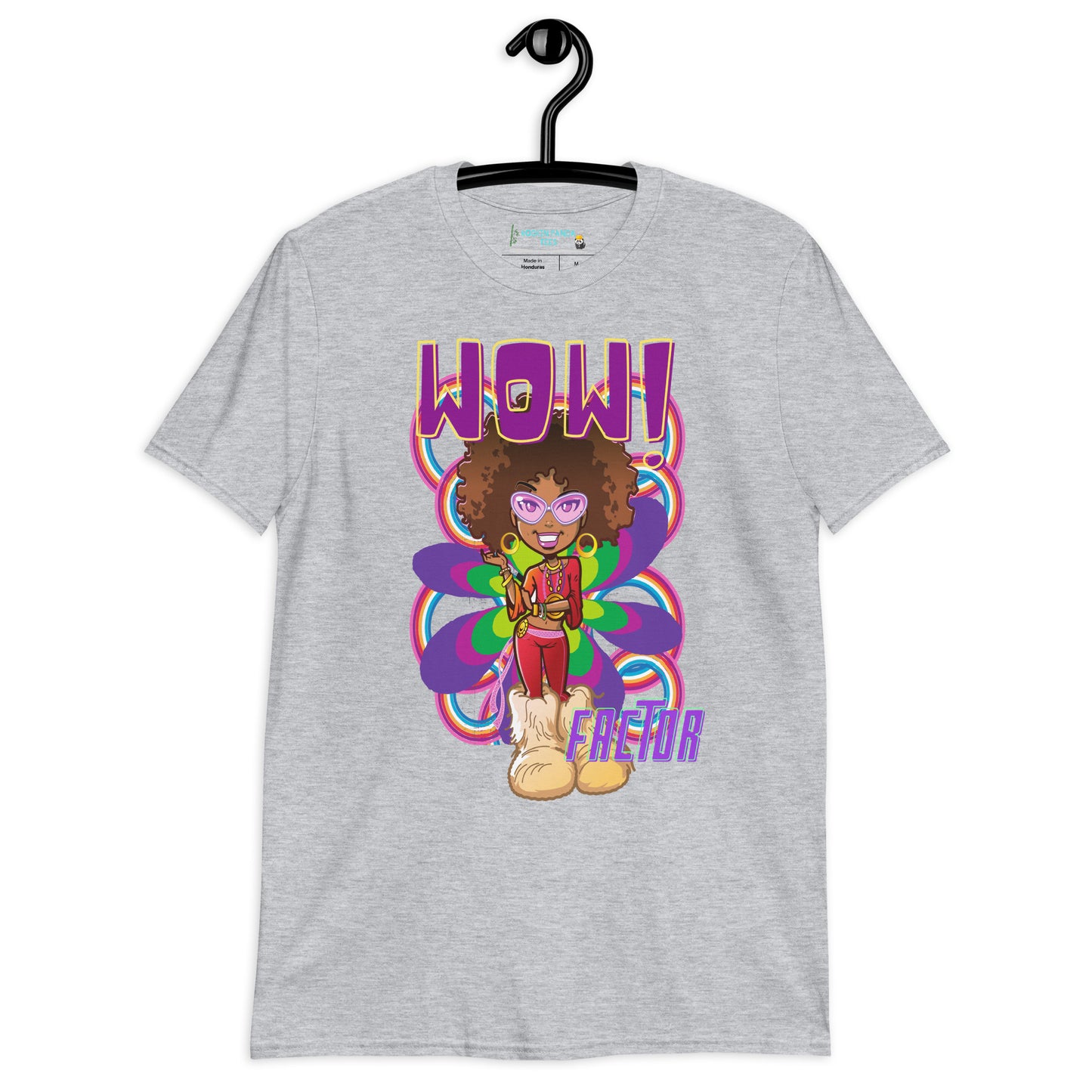 Wow Factor Groovy Black Girl in Boots Short-Sleeve Unisex Softstyle Tee