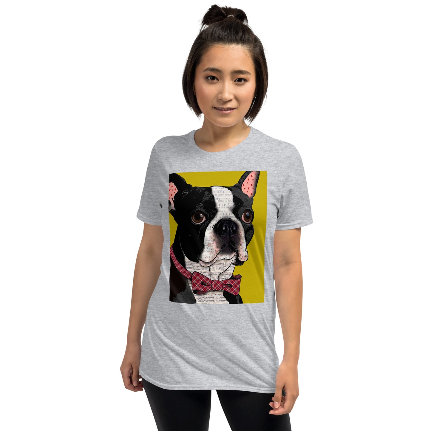 Professor French Bulldog Pop Art Unisex Softstyle Tee