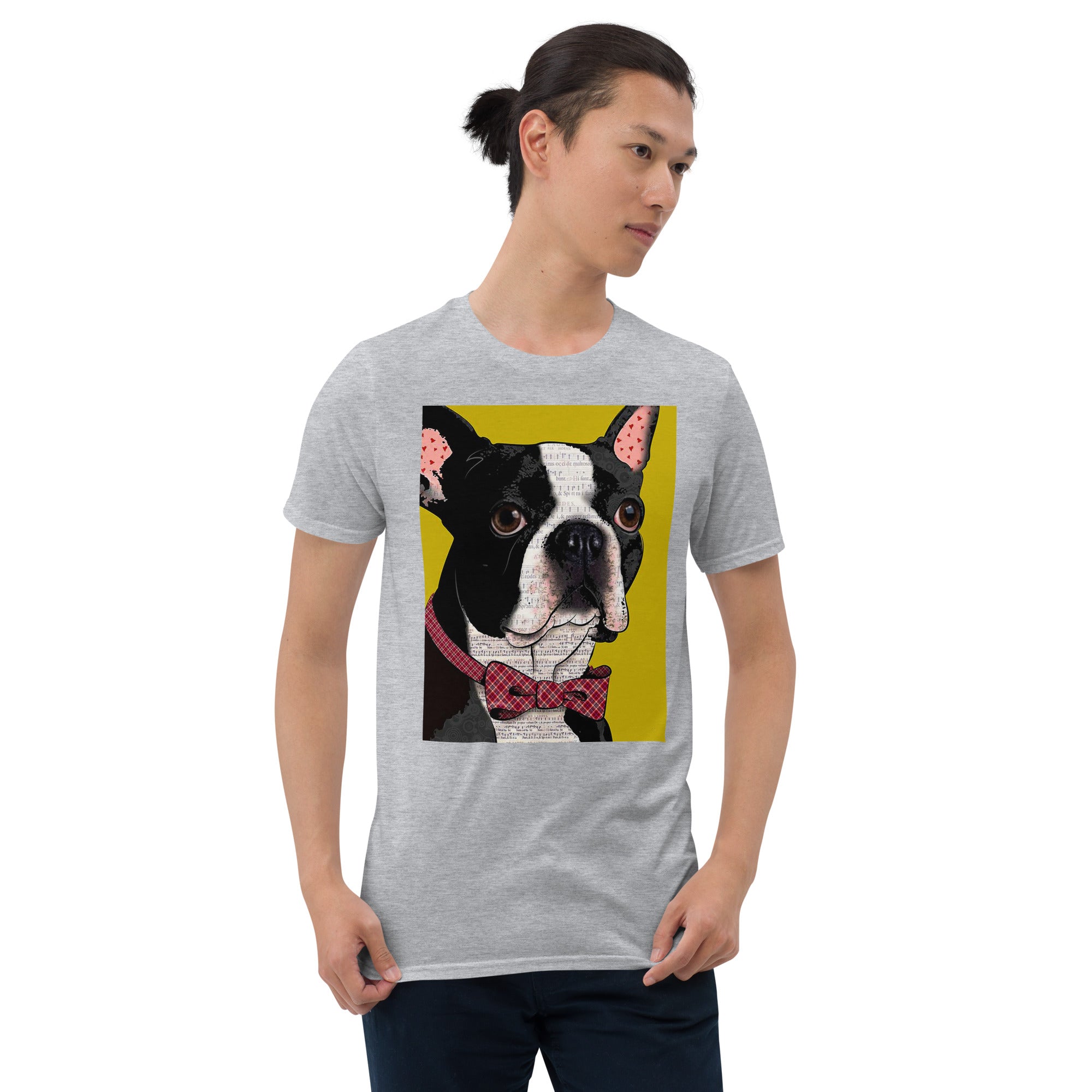 Profesor Bulldog Francés Pop Art Unisex Softstyle Camiseta