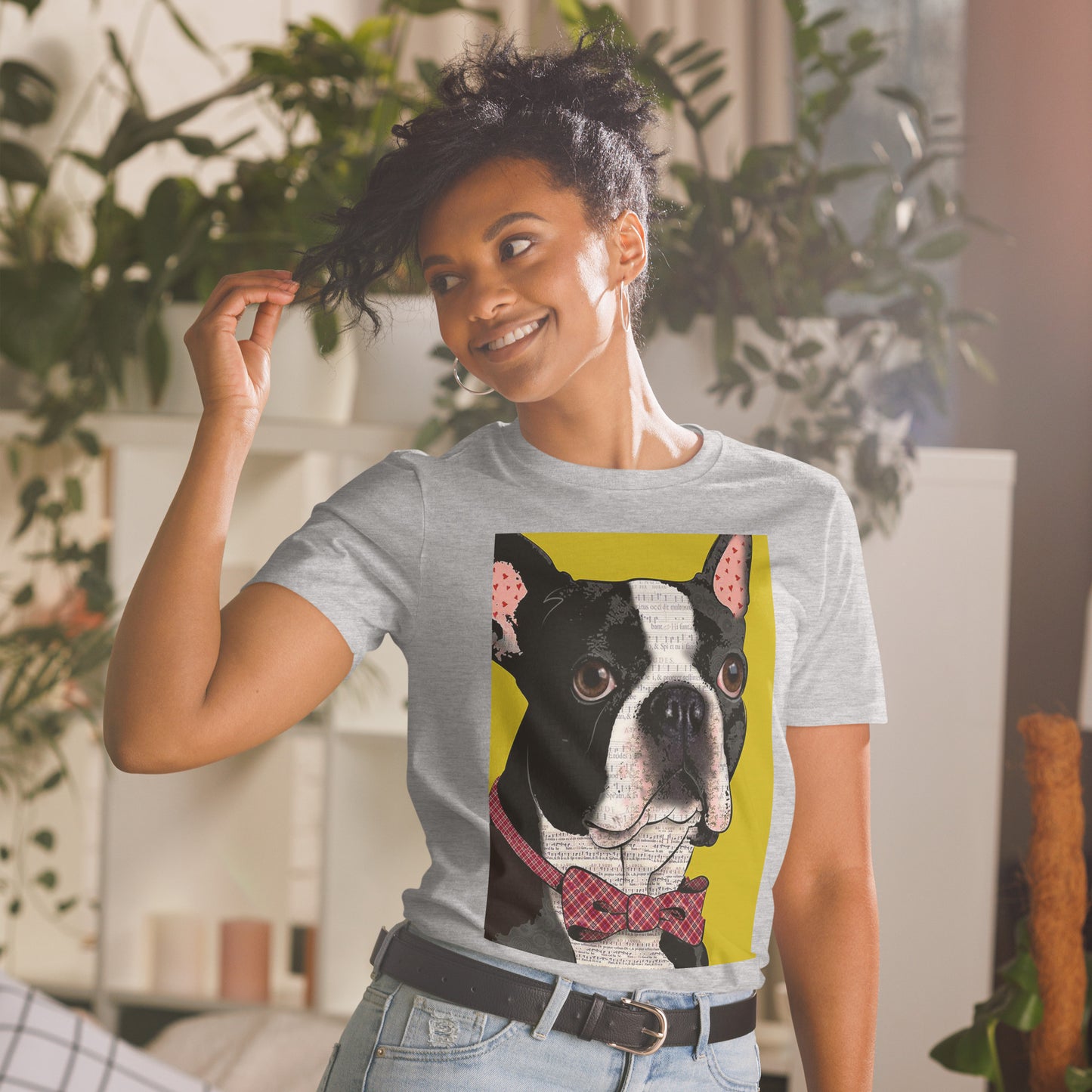 Professor French Bulldog Pop Art Unisex Softstyle Tee