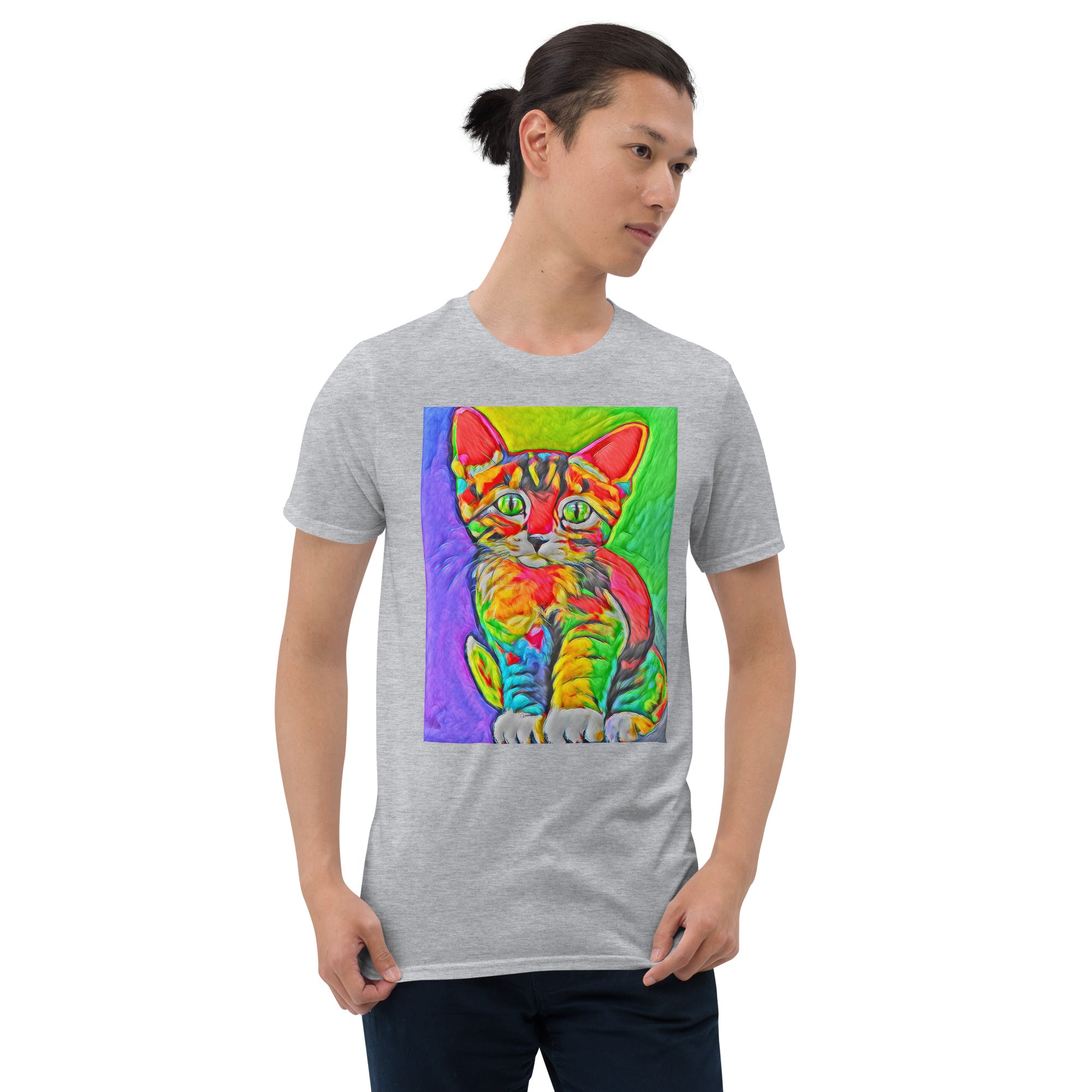 Rave Kitty Pop Art Camiseta unisex de estilo suave