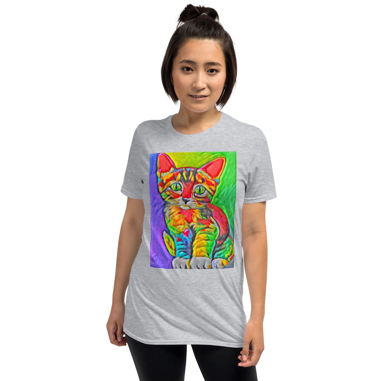 Rave Kitty Pop Art Unisex Softstyle Tee