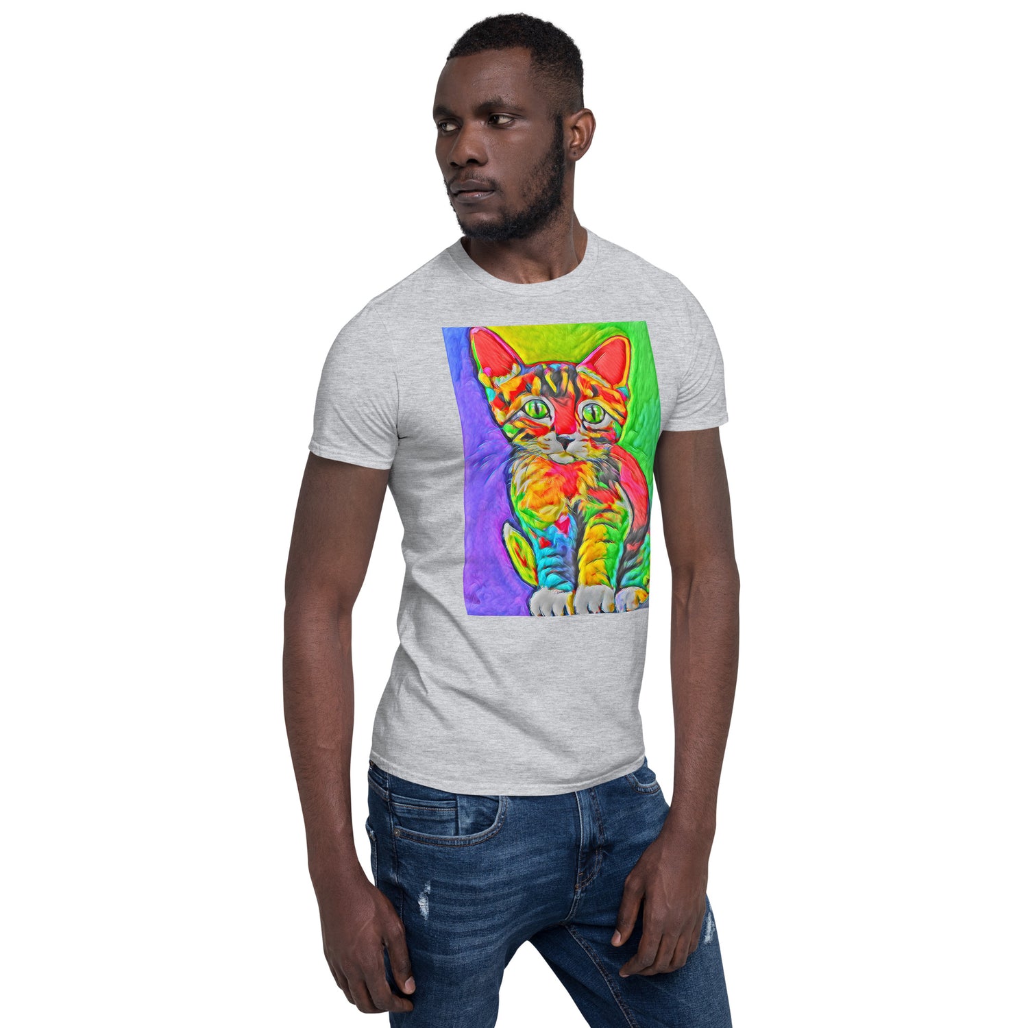 Rave Kitty Pop Art Camiseta unisex de estilo suave