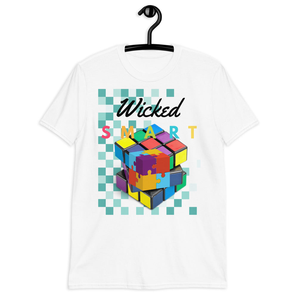 Wicked Smart 3-D Puzzle Cube Short Sleeve Unisex Softstyle Tee