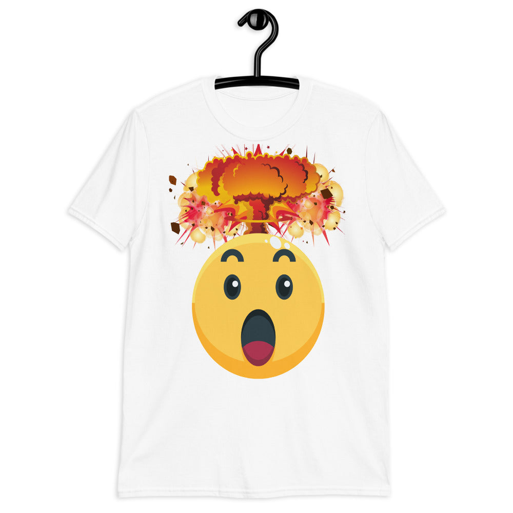 Atomic Mind Blown Emoji Short Sleeve Unisex Softstyle Tee