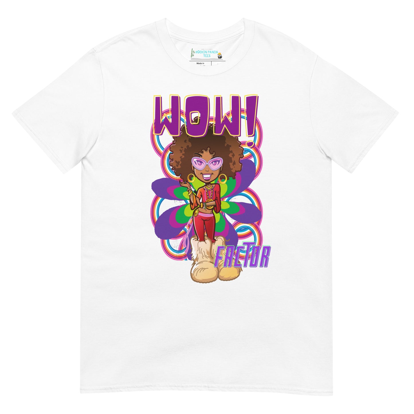 Wow Factor Groovy Black Girl in Boots Short-Sleeve Unisex Softstyle Tee