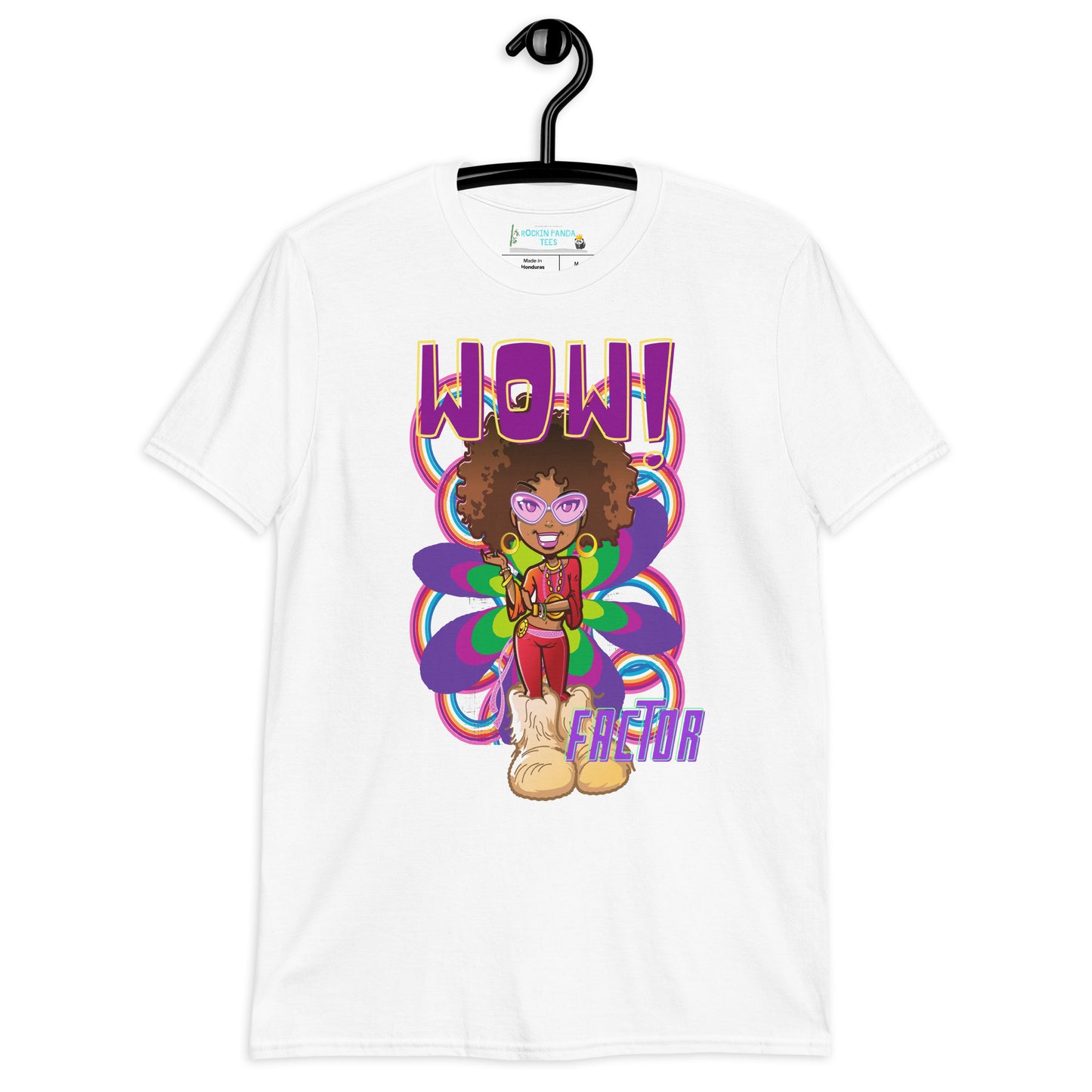 Wow Factor Groovy Black Girl in Boots Short-Sleeve Unisex Softstyle Tee