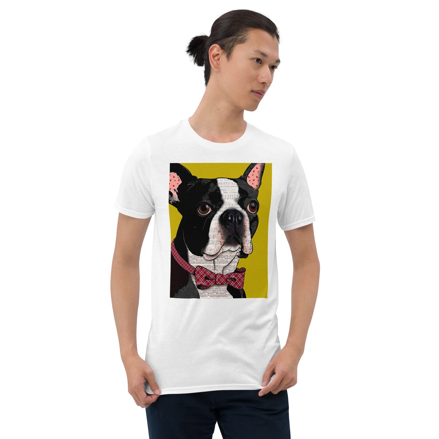 Professor French Bulldog Pop Art Unisex Softstyle Tee