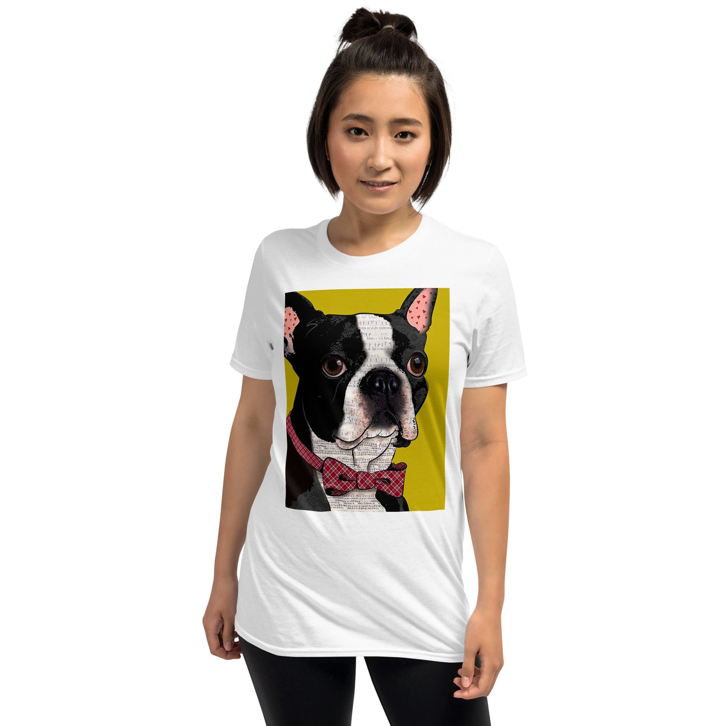 Profesor Bulldog Francés Pop Art Unisex Softstyle Camiseta