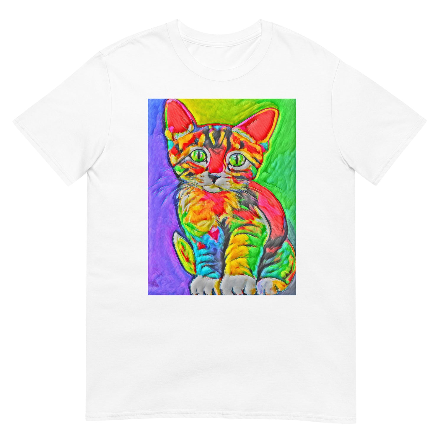 Rave Kitty Pop Art Camiseta unisex de estilo suave