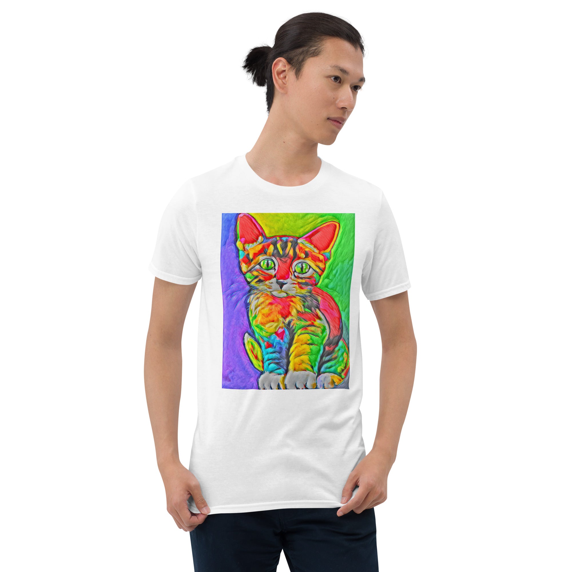 Rave Kitty Pop Art Camiseta unisex de estilo suave