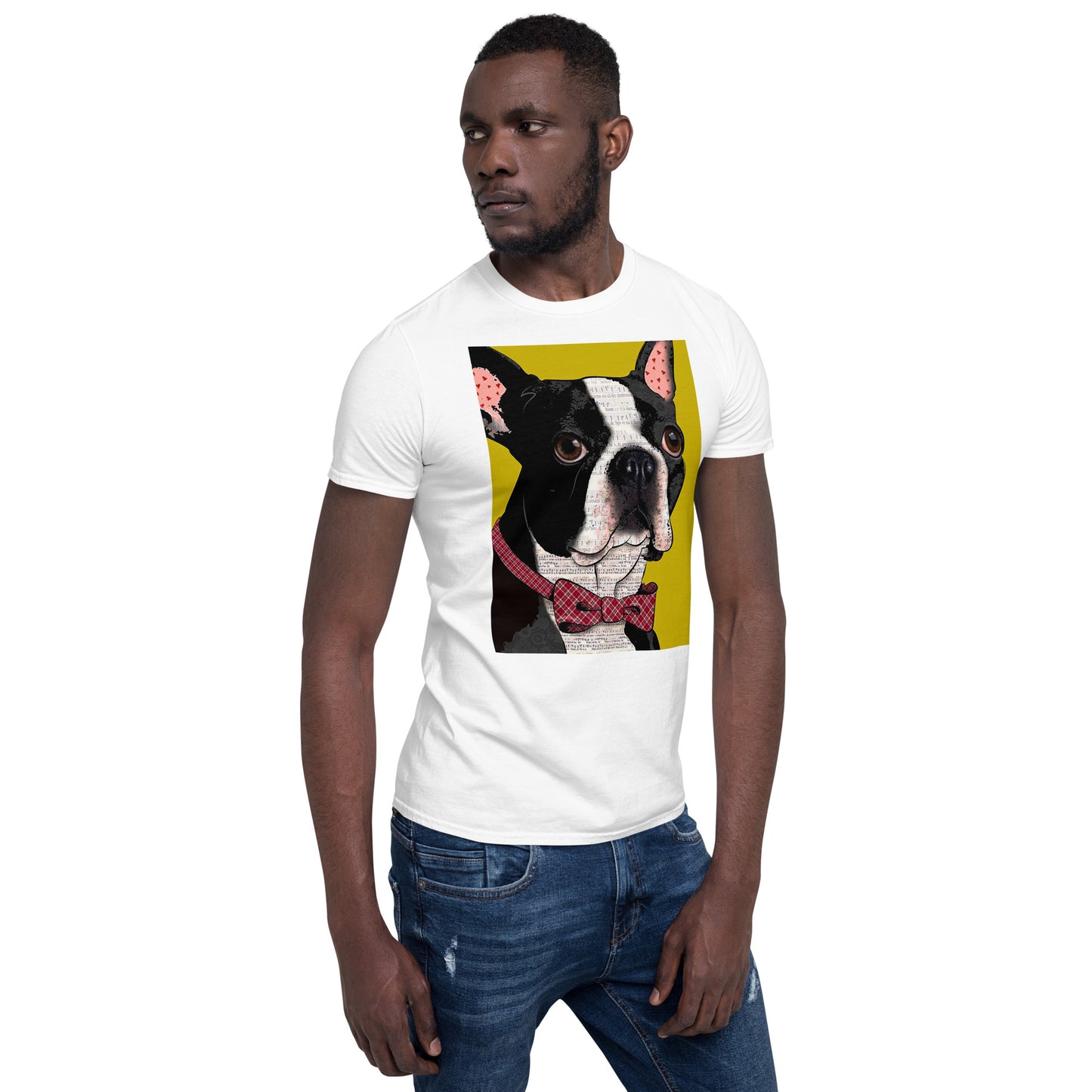 Professor French Bulldog Pop Art Unisex Softstyle Tee