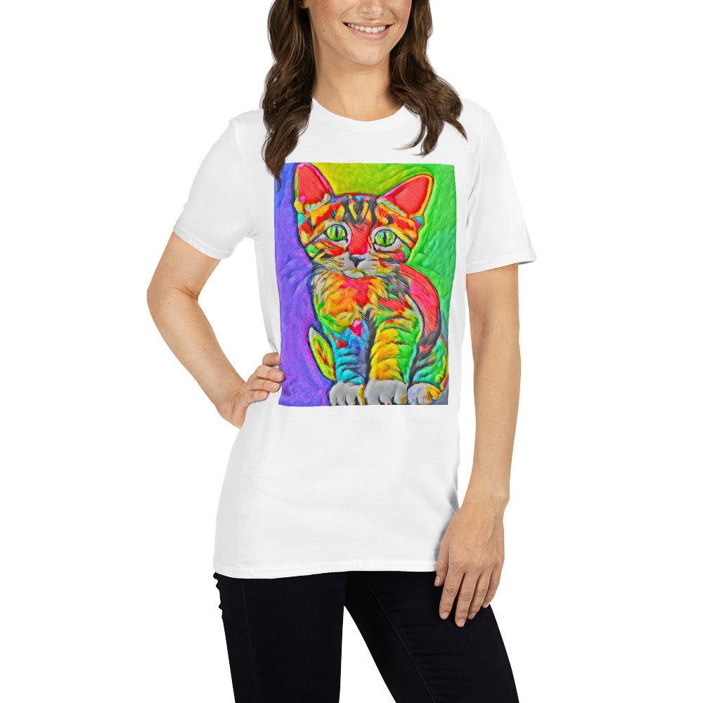 Rave Kitty Pop Art Unisex Softstyle Tee