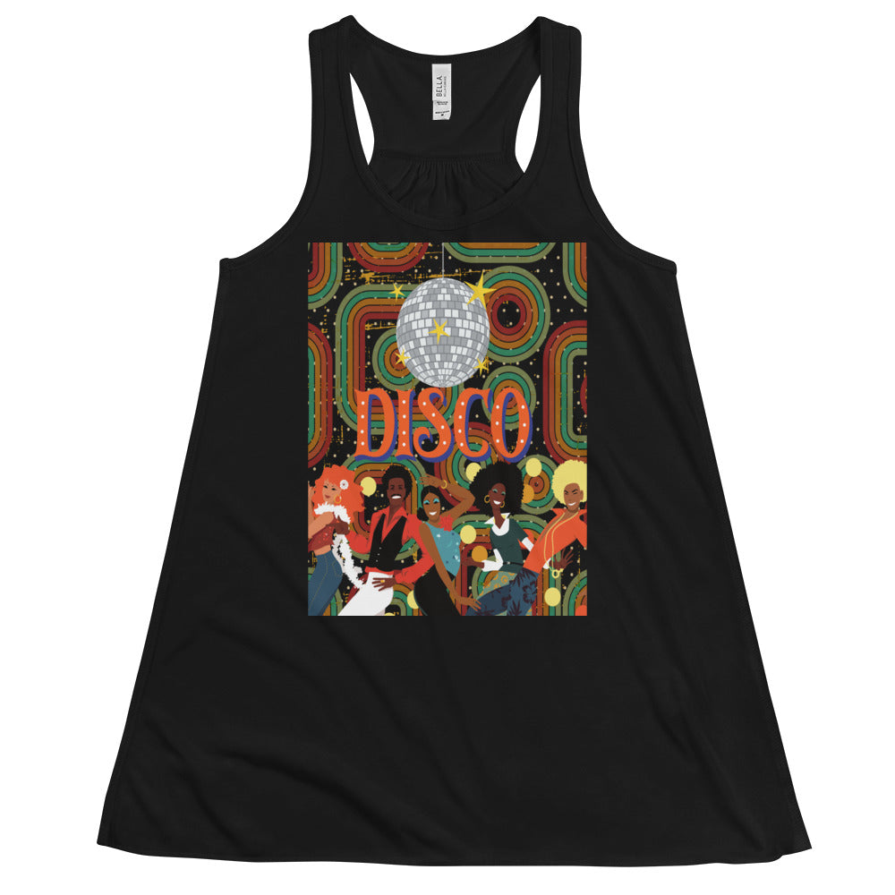 Camiseta sin mangas con espalda cruzada fluida Disco Fever