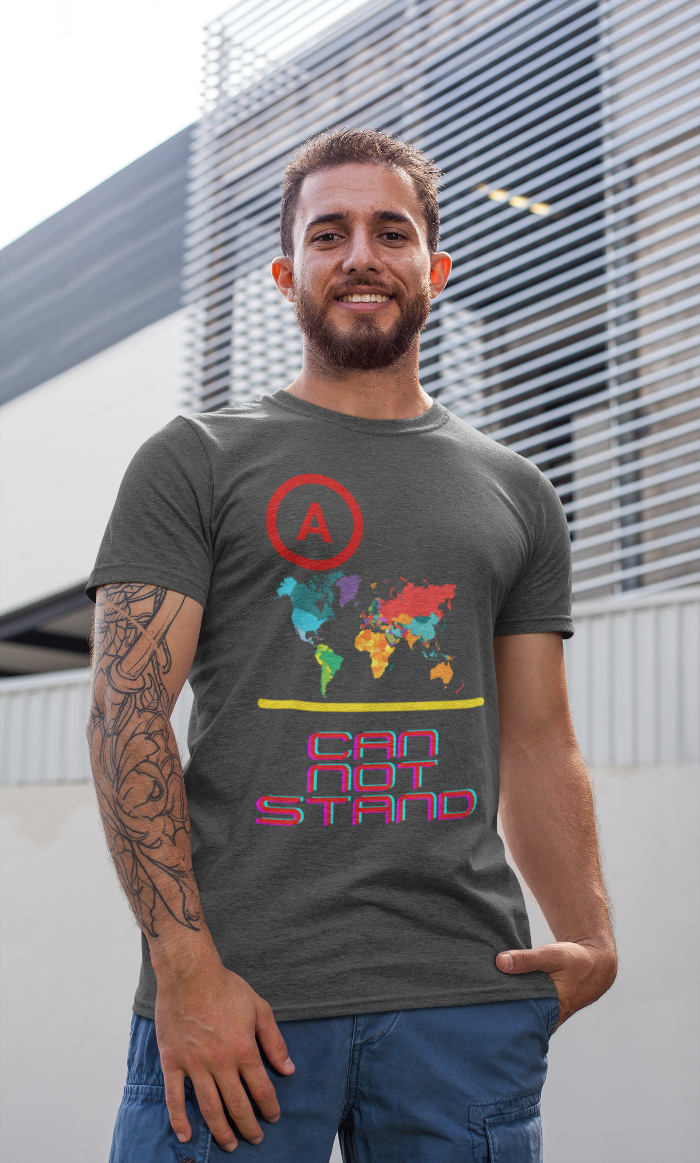 A World Divided Cannot Stand Short Sleeve Unisex Softstyle Tee