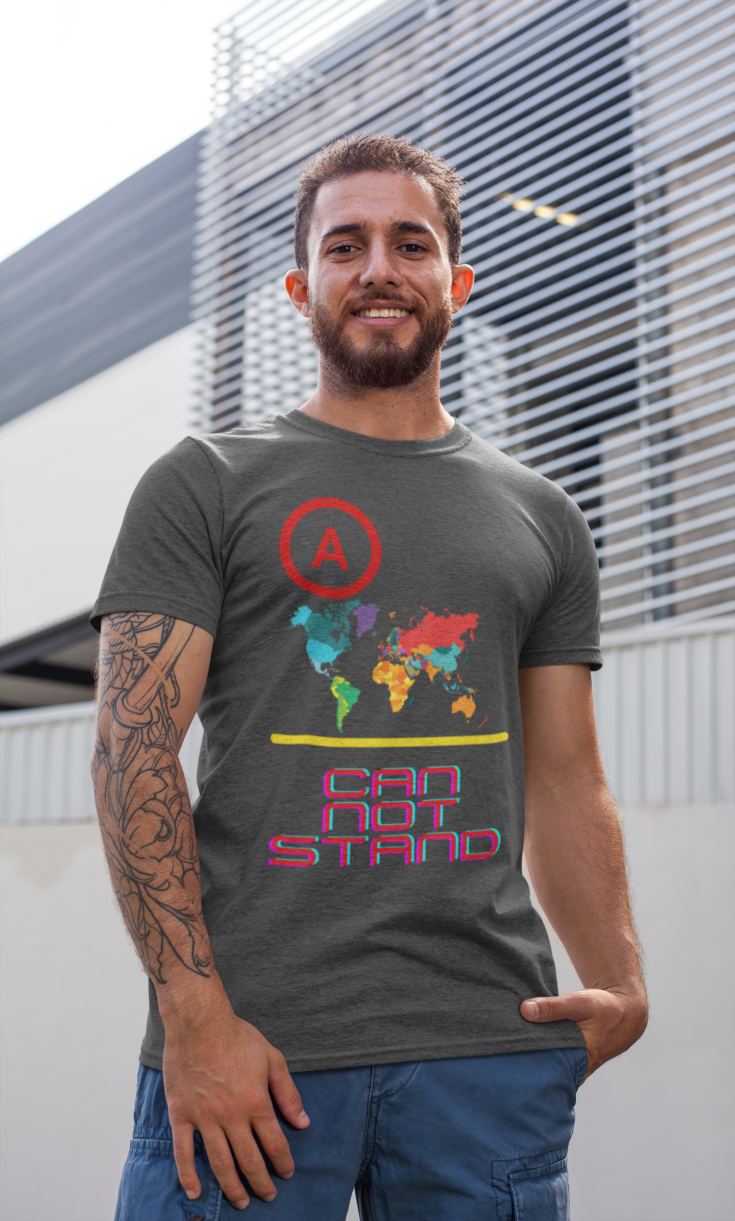 Un mundo dividido no puede soportar camiseta unisex de manga corta Softstyle